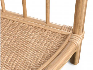 Kantha rattan corner shelf 3D Model