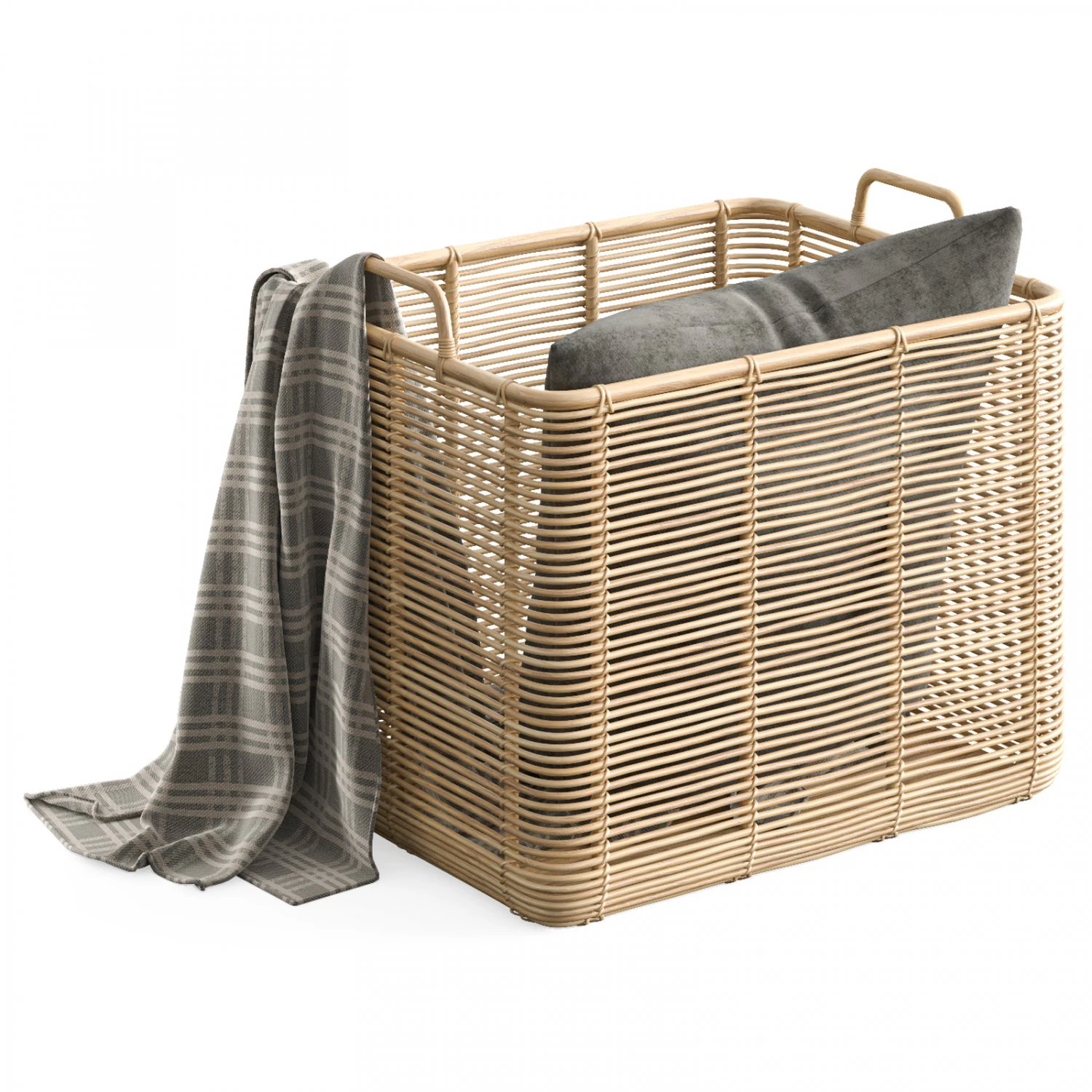 Vivi vincent sheppard rattan basket 3D Model .c4d .max .obj .3ds .fbx .stl .blend 