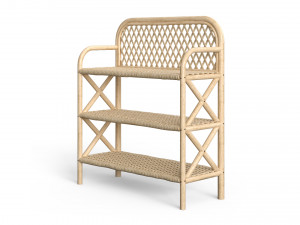 Ezra Cane Bamboo Bookcase shelf Modello 3D