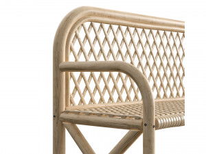 Ezra Cane Bamboo Bookcase shelf Modello 3D