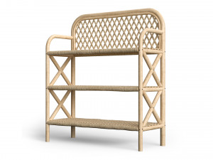 Ezra Cane Bamboo Bookcase shelf Modello 3D