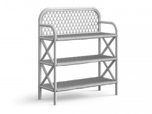 Ezra Cane Bamboo Bookcase shelf Modello 3D