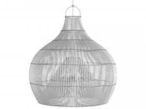 Fishtrap dome bamboo wicker natural lamp 3D Модель