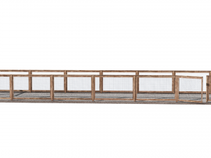Wooden fence with gravel platform Modelo 3D