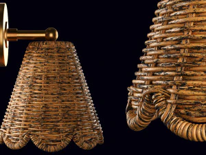 Tempat Lilin Rotan Anyaman Gantung Kismet Model 3D