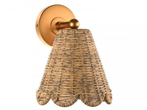 Kismet Hanging Wicker Rattan Sconce 3D Model