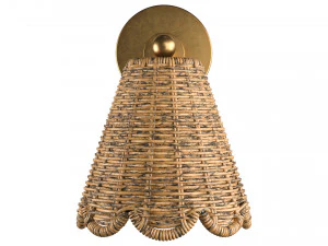 Kismet Hanging Wicker Rattan Sconce 3D Model