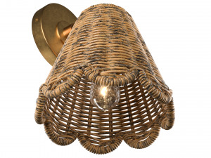 Kismet Hanging Wicker Rattan Sconce 3D-Modell