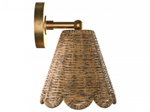 Kismet Hanging Wicker Rattan Sconce 3D-Modell