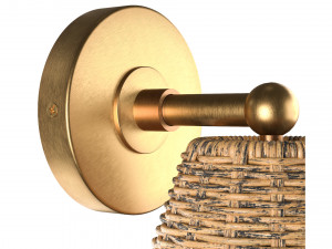 Kismet Hanging Wicker Rattan Sconce 3D-Modell