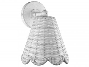 Kismet Hanging Wicker Rattan Sconce 3D-Modell