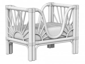 RATTAN Sleeping place for the cat Model 3D