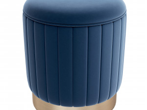 Stool Allegra Eichholtz Roche blue velvet 3D 모델