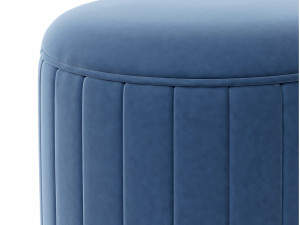 Stool Allegra Eichholtz Roche blue velvet 3D 모델