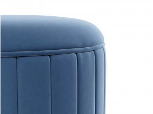 Stool Allegra Eichholtz Roche blue velvet 3D Model