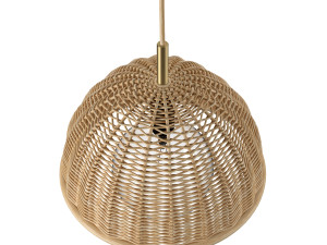 Luna wicker rattan ceiling lamp 3D मॉडल