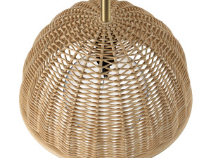 Luna wicker rattan ceiling lamp 3D मॉडल