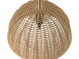 Luna wicker rattan ceiling lamp 3D Model
