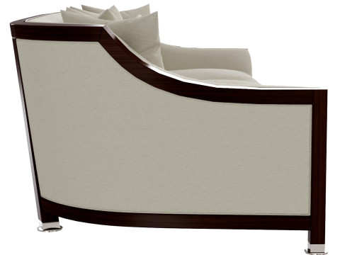 LINLEY GROSVENOR SHOW WOOD 3 SEATER SOFA Model 3D
