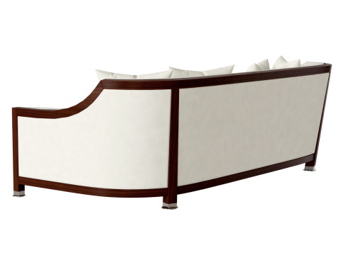LINLEY GROSVENOR SHOW WOOD 3 SEATER SOFA Model 3D