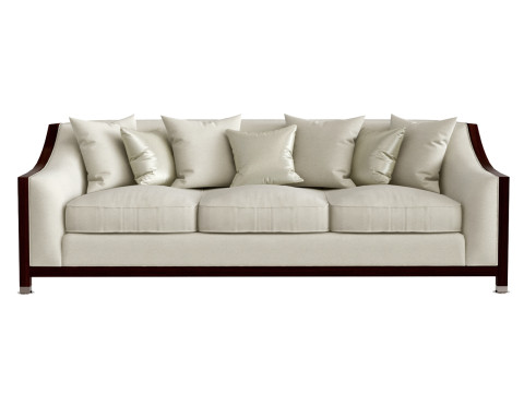 LINLEY GROSVENOR SHOW WOOD 3 SEATER SOFA Model 3D
