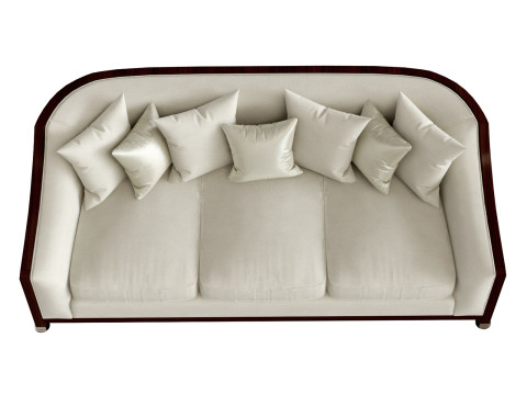 LINLEY GROSVENOR SHOW WOOD 3 SEATER SOFA Model 3D