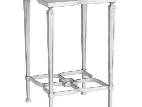 Lucky Charm caracole table metal frame 3D Model