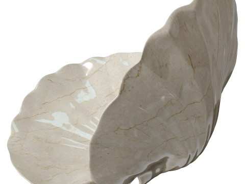 Ceramic decor sea shell with pearl Model 3D