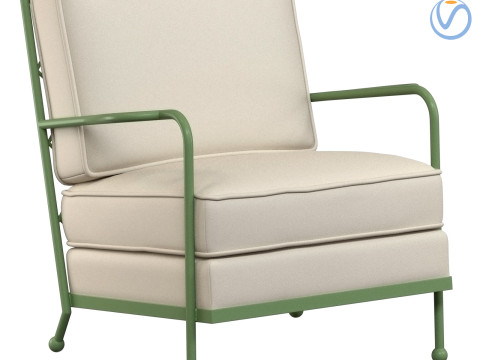 Maison Royere Fauteuil Croisillon Metal Croisillon Armchair 3D Model