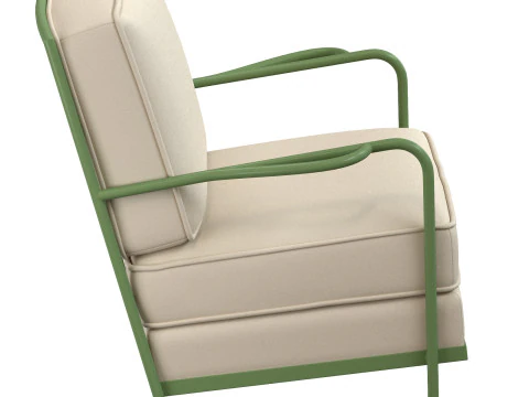 Maison Royere Fauteuil Croisillon Sill&oacute;n Croisillon de metal Modelo 3D