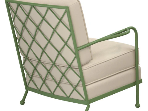Maison Royere Fauteuil Croisillon Sill&oacute;n Croisillon de metal Modelo 3D