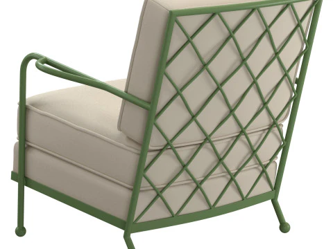 Maison Royere Fauteuil Croisillon Sill&oacute;n Croisillon de metal Modelo 3D