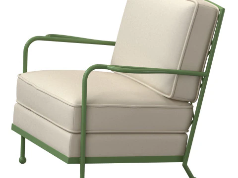 Maison Royere Fauteuil Croisillon Sill&oacute;n Croisillon de metal Modelo 3D
