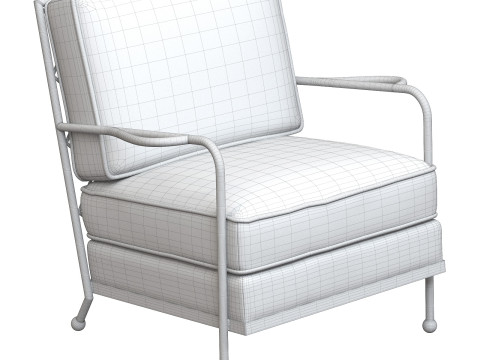 Maison Royere Fauteuil Croisillon Metal Croisillon Armchair Model 3D
