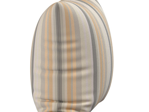 STRIPED LINEN THROW PILLOW COVER 3D Model