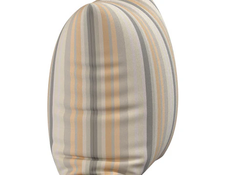 Capa de almofada em linho listrado Modelo 3D