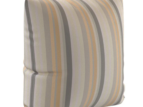 Capa de almofada em linho listrado Modelo 3D