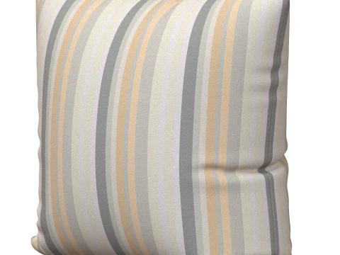 Capa de almofada em linho listrado Modelo 3D