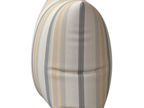 Capa de almofada em linho listrado Modelo 3D