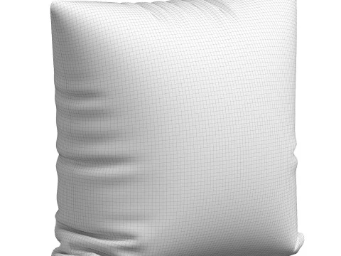 Capa de almofada em linho listrado Modelo 3D