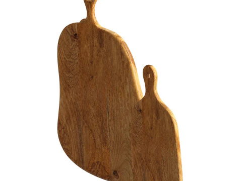 Mango wood cutting board for kitchen 3D Model