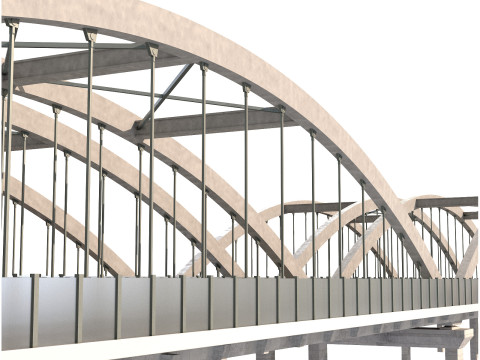 Bridge structure road cityscape landmark motorway highway urban waterway stone realistic 3D Model