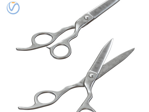 Kasho Metal Scissors for a hairstyle 3D Модель