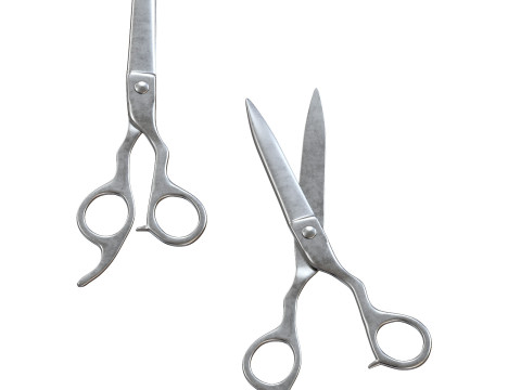Kasho Metal Scissors for a hairstyle 3D Модель