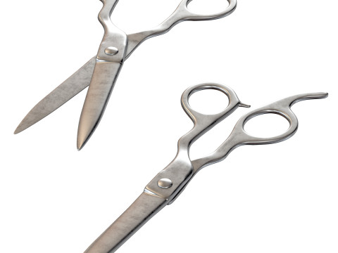 Kasho Metal Scissors for a hairstyle 3D Модель