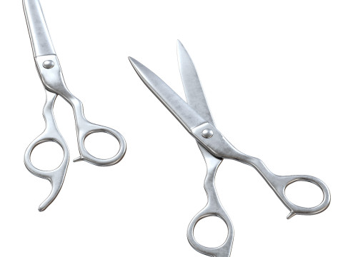 Kasho Metal Scissors for a hairstyle 3D Модель