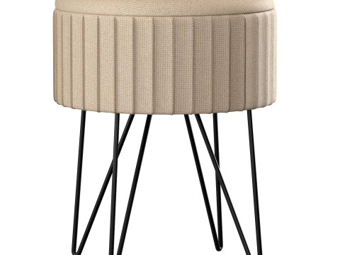 Kupang model upholstered pouf Modello 3D