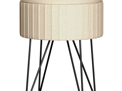 Kupang model upholstered pouf Modello 3D