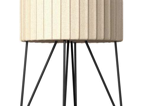 Kupang model upholstered pouf Modello 3D