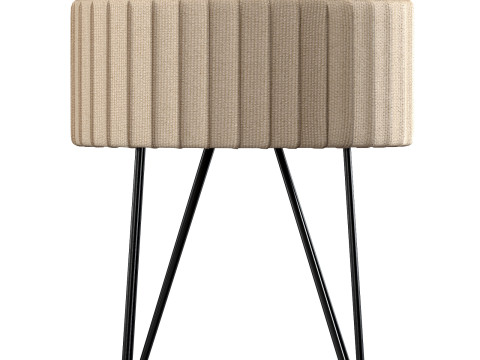 Kupang model upholstered pouf Modello 3D